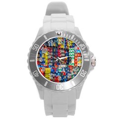 Beverages Round Plastic Sport Watch (l) by nate14shop