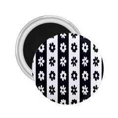 Black-and-white-flower-pattern-by-zebra-stripes-seamless-floral-for-printing-wall-textile-free-vecto 2 25  Magnets by nate14shop