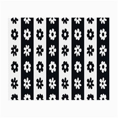 Black-and-white-flower-pattern-by-zebra-stripes-seamless-floral-for-printing-wall-textile-free-vecto Small Glasses Cloth by nate14shop