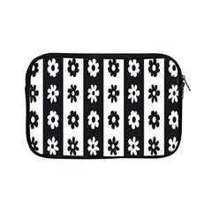 Black-and-white-flower-pattern-by-zebra-stripes-seamless-floral-for-printing-wall-textile-free-vecto Apple Ipad Mini Zipper Cases by nate14shop