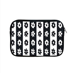 Black-and-white-flower-pattern-by-zebra-stripes-seamless-floral-for-printing-wall-textile-free-vecto Apple Macbook Pro 15  Zipper Case by nate14shop