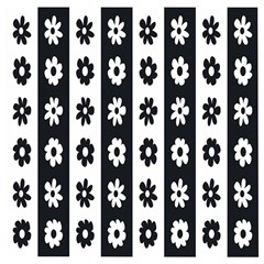 Black-and-white-flower-pattern-by-zebra-stripes-seamless-floral-for-printing-wall-textile-free-vecto Wooden Puzzle Square by nate14shop