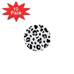 Blak-white-tiger-polkadot 1  Mini Buttons (10 Pack)  by nate14shop