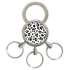 Blak-white-tiger-polkadot 3-ring Key Chain by nate14shop