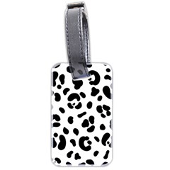 Blak-white-tiger-polkadot Luggage Tag (two Sides) by nate14shop