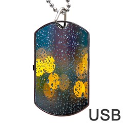 Bokeh Dog Tag Usb Flash (two Sides) by nate14shop