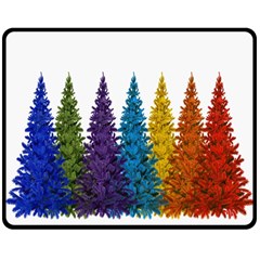 Christmas-002 Double Sided Fleece Blanket (medium)  by nate14shop