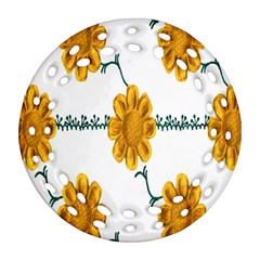 Easter Round Filigree Ornament (two Sides) by nate14shop