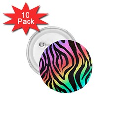 Rainbow Zebra Stripes 1.75  Buttons (10 pack)