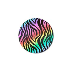 Rainbow Zebra Stripes Golf Ball Marker by nate14shop