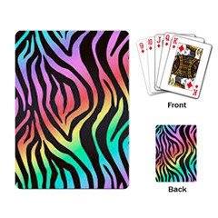 Rainbow Zebra Stripes Playing Cards Single Design (rectangle) by nate14shop