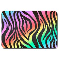 Rainbow Zebra Stripes Large Doormat 