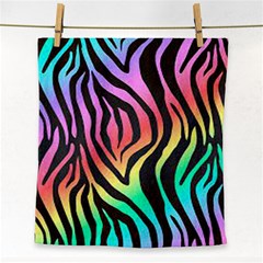 Rainbow Zebra Stripes Face Towel