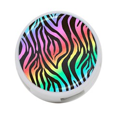 Rainbow Zebra Stripes 4-Port USB Hub (Two Sides)