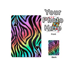 Rainbow Zebra Stripes Playing Cards 54 Designs (Mini)
