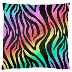 Rainbow Zebra Stripes Large Cushion Case (One Side)