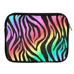 Rainbow Zebra Stripes Apple Ipad 2/3/4 Zipper Cases by nate14shop