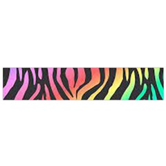 Rainbow Zebra Stripes Small Flano Scarf