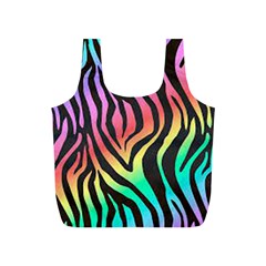 Rainbow Zebra Stripes Full Print Recycle Bag (s) by nate14shop