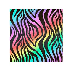 Rainbow Zebra Stripes Square Satin Scarf (30  x 30 )