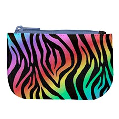 Rainbow Zebra Stripes Large Coin Purse