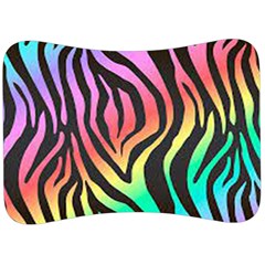 Rainbow Zebra Stripes Velour Seat Head Rest Cushion