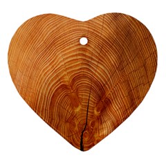 Annual Rings Tree Wood Heart Ornament (two Sides) by artworkshop