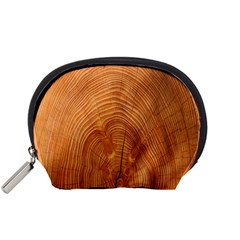 Annual Rings Tree Wood Accessory Pouch (small) by artworkshop
