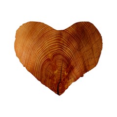 Annual Rings Tree Wood Standard 16  Premium Flano Heart Shape Cushions by artworkshop