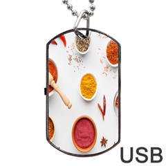 Masala Spices Food Dog Tag Usb Flash (one Side) by artworkshop