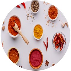 Masala Spices Food Uv Print Round Tile Coaster by artworkshop