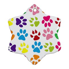 Paw Print Snowflake Ornament (Two Sides)