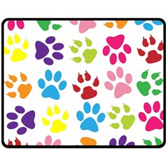 Paw Print Fleece Blanket (medium)  by artworkshop