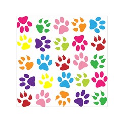 Paw Print Square Satin Scarf (30  X 30 )