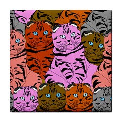 Tileable Seamless Cat Kitty Tile Coaster