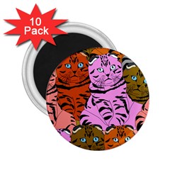 Tileable Seamless Cat Kitty 2.25  Magnets (10 pack) 