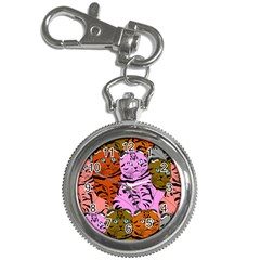 Tileable Seamless Cat Kitty Key Chain Watches