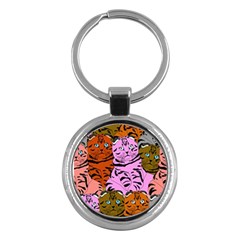 Tileable Seamless Cat Kitty Key Chain (Round)