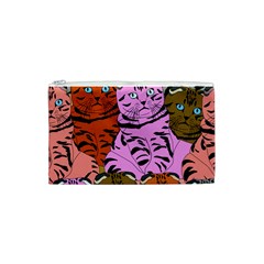 Tileable Seamless Cat Kitty Cosmetic Bag (Small)