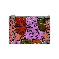 Tileable Seamless Cat Kitty Cosmetic Bag (Medium)