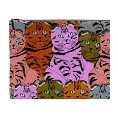 Tileable Seamless Cat Kitty Cosmetic Bag (XL)