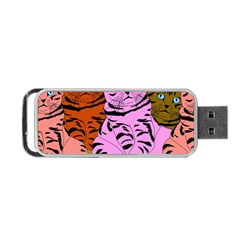 Tileable Seamless Cat Kitty Portable USB Flash (Two Sides)