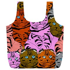 Tileable Seamless Cat Kitty Full Print Recycle Bag (XL)