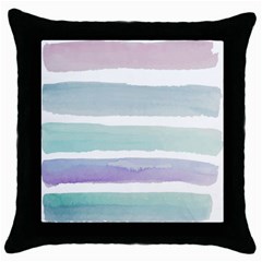 Watercolor Throw Pillow Case (Black)