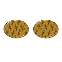 Flowers-001 Cufflinks (oval) by nate14shop