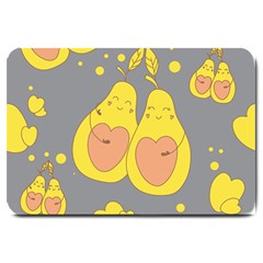 Avocado-yellow Large Doormat  by nate14shop