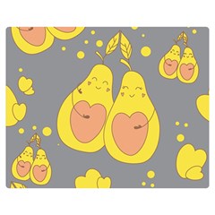 Avocado-yellow Double Sided Flano Blanket (medium)  by nate14shop