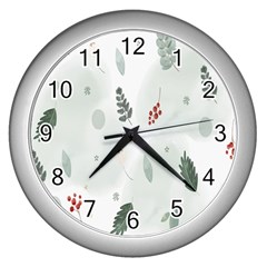 Background-white Abstrack Wall Clock (silver)