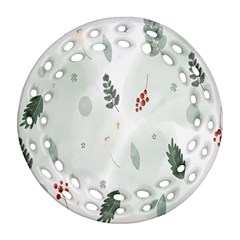 Background-white Abstrack Round Filigree Ornament (two Sides)
