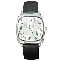 Background-white Abstrack Square Metal Watch by nate14shop